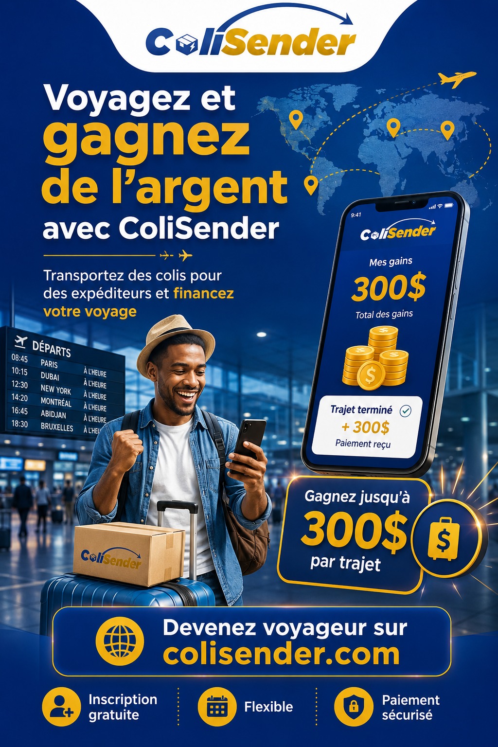 Voyagez et gagnez de l'argent